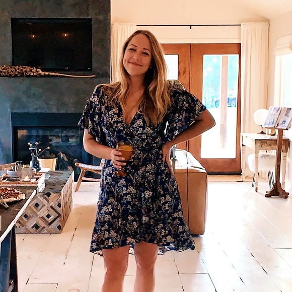 Black and red floral wrap dress by max studio - Picture 6 of 7